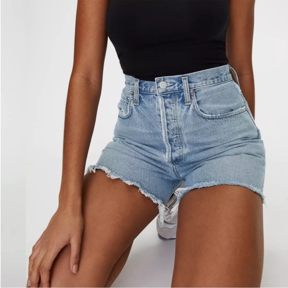 Agolde Riley Long short in Snapshot - Picture 8 of 12